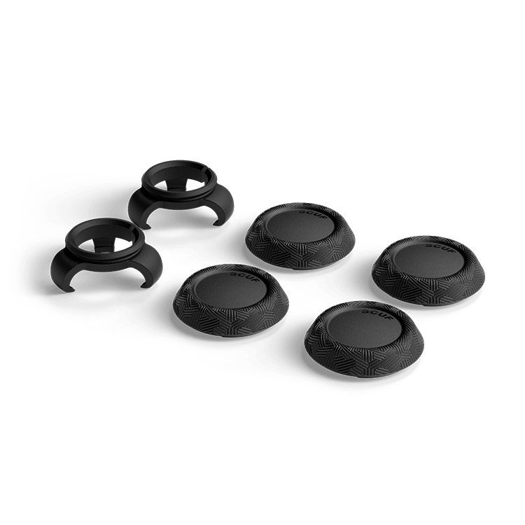Thumbstick Grips - Pulse 6 Pack Black