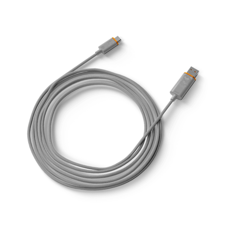 USB-C Cable for Xbox Series X|S &amp; PS5 10ft/3.6m - Light Gray