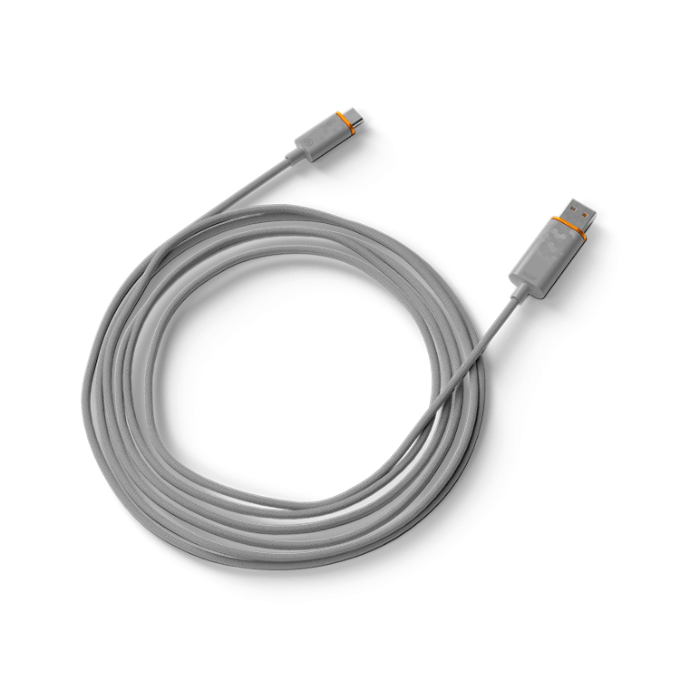 USB-C Cable for Xbox Series X|S &amp; PS5 10ft/3.6m - Light Gray